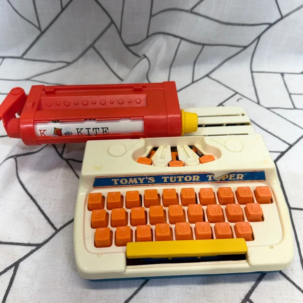 Tomy Tutor Typer Multi-Color Vintage 1977 Educational Preschool Toy‎ Typewriter